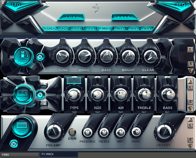 Vikings interface, FX rack