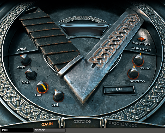 Vikings interface, main page