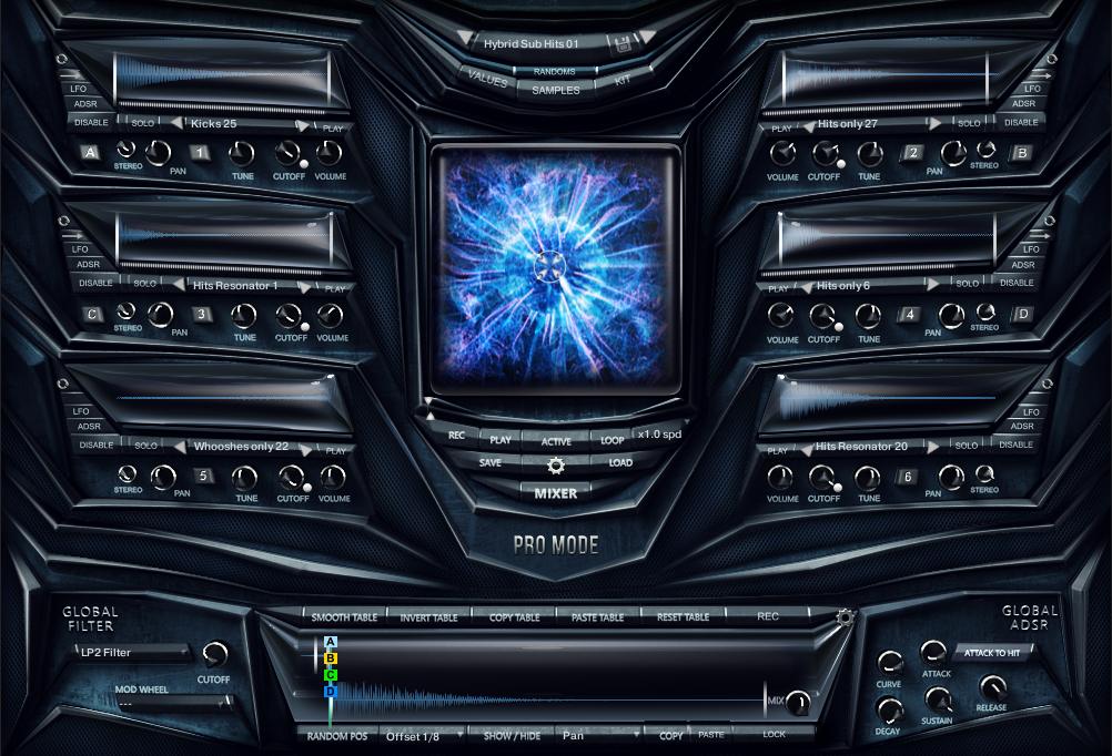 AizerX Hybrid Cyberpunk interface, view 1