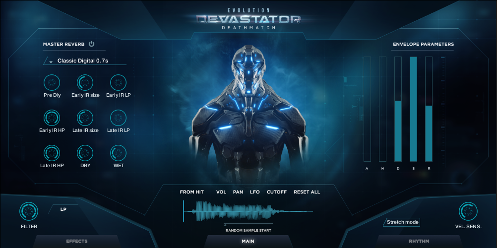 Devastator Deathmatch interface, main page