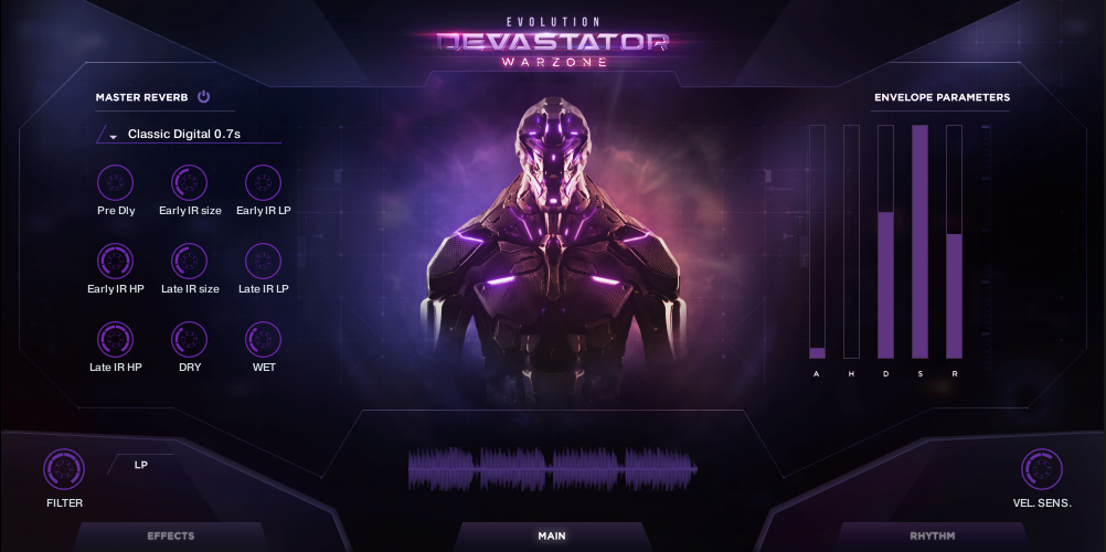 Devastator Warzone interface, main page