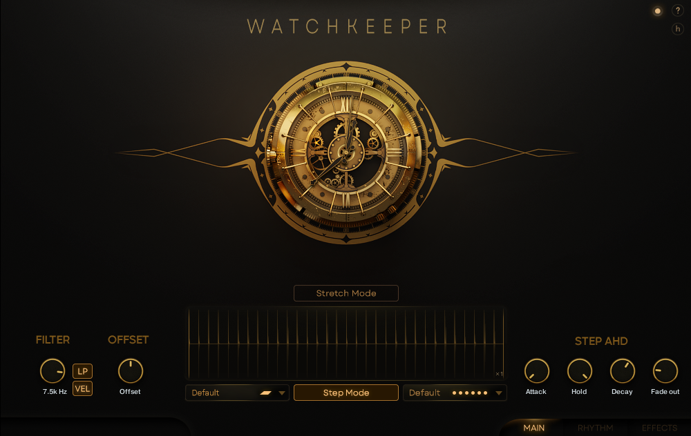 Watchkeeper interface, main page